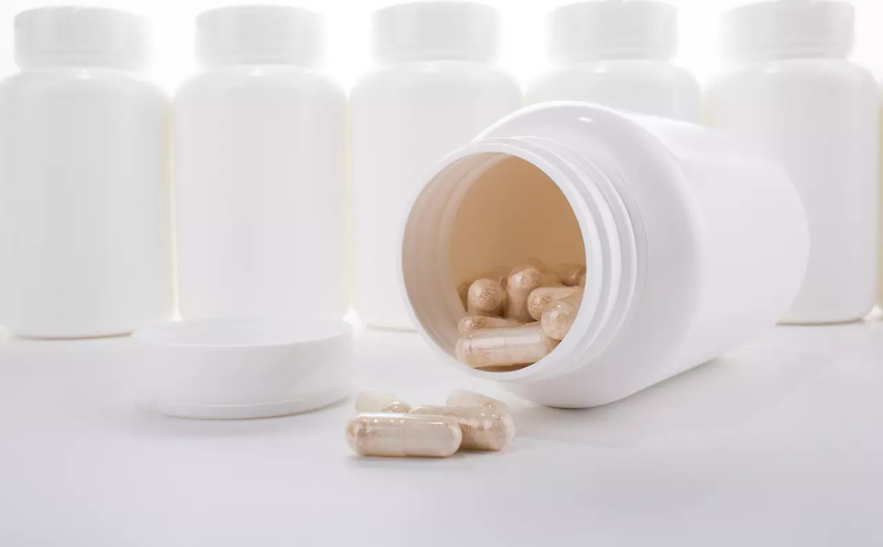 White pharma bottles