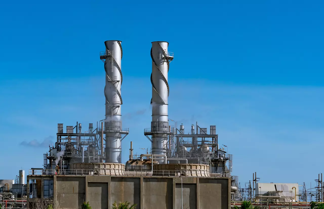 Small gas power plant.