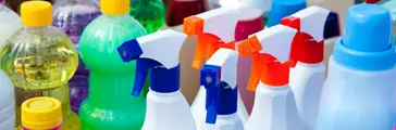 Chemical products for cleaning house chores 