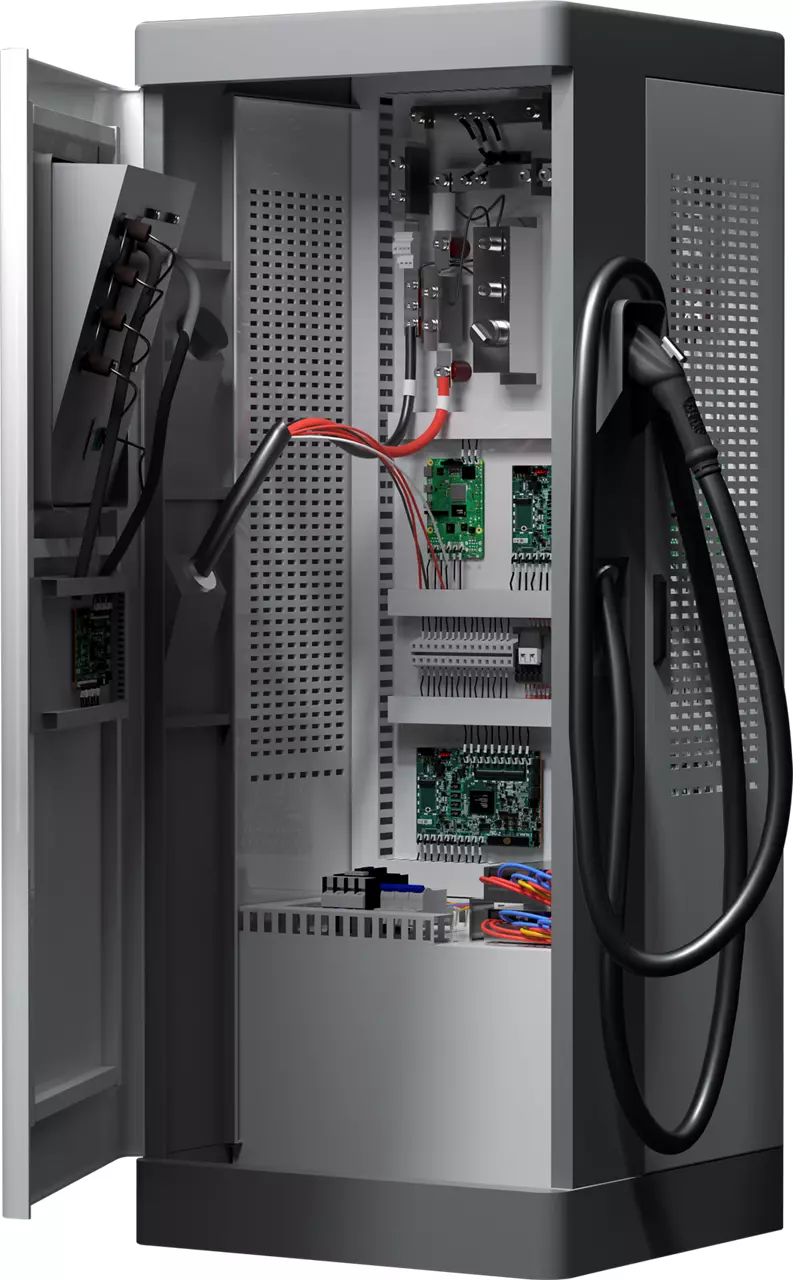 EV charging station is a piece of equipment that connects your EV to a power supply. Charging stations are fundamental for EVs, as they are what provide the “fuel” for the vehicle; just like gas stations do for conventional vehicles.